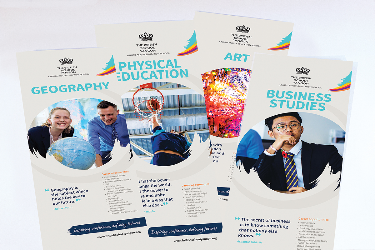 british school yangon A level banners