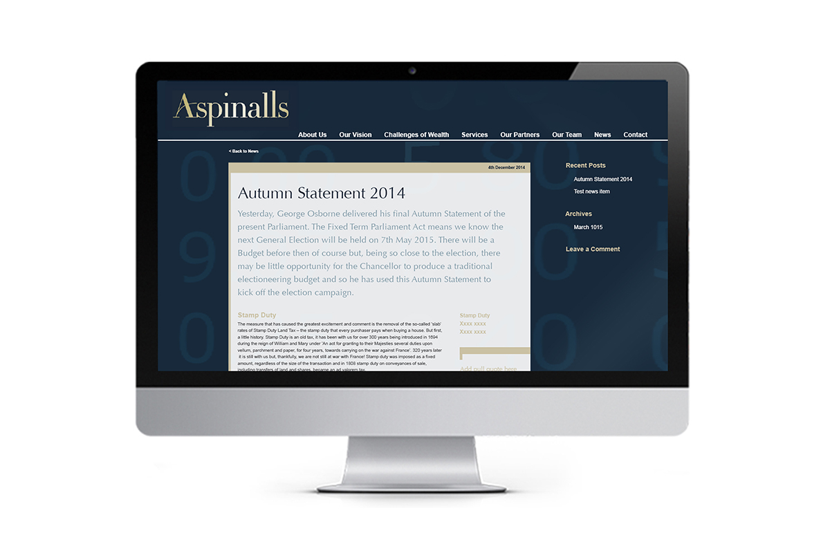 Aspinalls eNewsletter